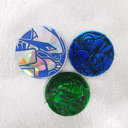 Pokémon TCG Lot Of 3 Rare Coin Tokens B&W Starters Rayquaza & Blue Cracked Ice Lugia alternative image