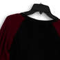 Womens Multicolor Long Sleeve Crew Neck Pullover Sweatshirt Size S image number 4