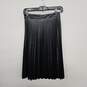 Black Pleated Faux Leather Skirt image number 1