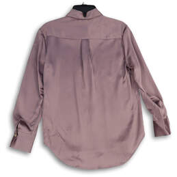 NWT Womens Purple Long Sleeve Collar Button-Up Shirt Size Small alternative image
