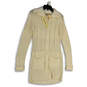 NWT Womens Beige Knitted Long Sleeve Pockets Cardigan Sweater Size Large image number 1