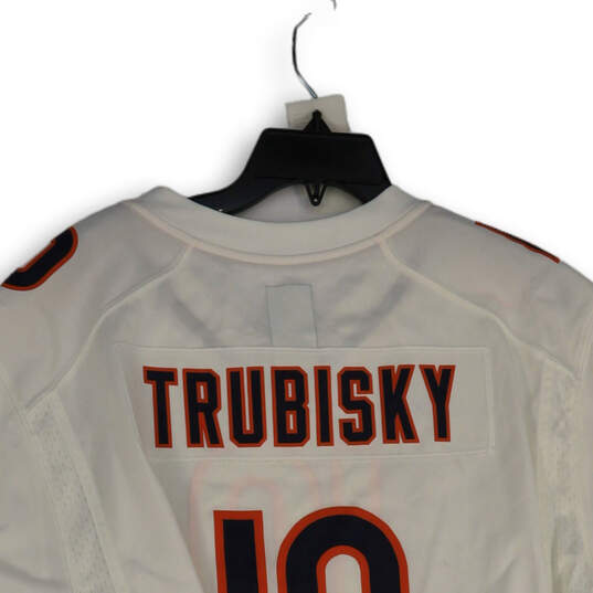 NWT Mens White Chicago Bears #10 Mitch Trubisky NFL Jersey Size XL image number 4