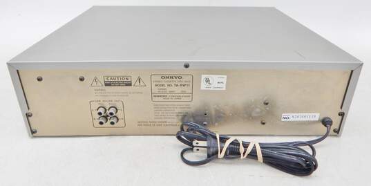VNTG Onkyo Brand TA-RW11 Model Stereo Cassette Tape Deck w/ Power Cable (Parts and Repair) image number 4