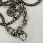 Designer Brighton Silver-Tone Chain Floral Round Shape Pendant Necklace image number 4