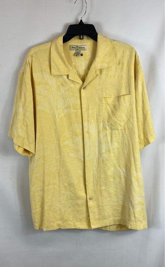 Tommy Bahama Yellow Short Sleeve - Size Large image number 1