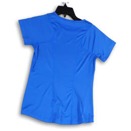 Womens Blue Crew Neck Short Sleeve Stretch Pullover T-Shirt Size Small alternative image