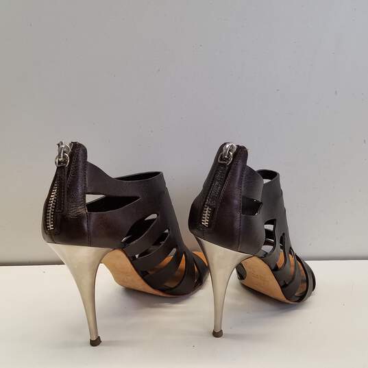 Giuseppe Zanotti Leather Cutout Heels Brown 9 image number 4