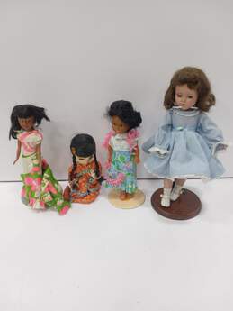 Bundle of 4 Assorted Vintage Ethnic Dolls