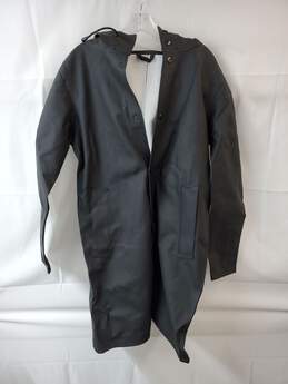 Stutterheim Black Rubber Rain Coat Mens Size XXS