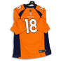 Mens Orange Denver Broncos 18 Manning Short Sleeve Jersey Size Large image number 1
