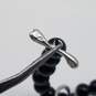 Sterling Silver Onyx Bead 29 1/2 Inch Toggle Necklace 81.3g image number 8