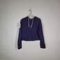 Womens Drawstring Long Sleeve Cropped Pullover Hoodie Size Small image number 1