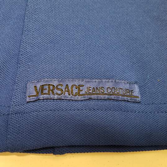 Mens Blue Short Sleeve V-Neck Casual Pullover T-Shirt Size Large image number 4
