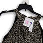 NWT Womens Multicolor Animal Print Halter Neck Sleeveless Blouse Top Size L image number 3
