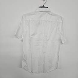 White Button Up Short Sleeve Shirt alternative image