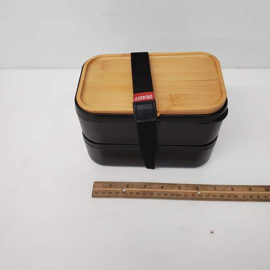 Grub2GO Bento Box with Bamboo Lid & Carry Bag / NEW Unopen image number 6