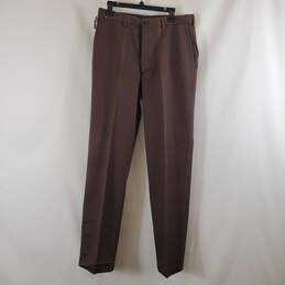 Haggar Men's Brown Khaki Pants SZ 34 X 32 NWT