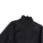 Mens Black Mock Neck 1/4 Zip Long Sleeve Activewear Jacket Size Medium image number 4