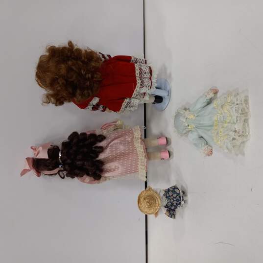 Bundle of 4 Assorted Porcelain Dolls image number 4