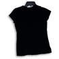 Womens Black Crew Neck Short Sleeve Comfort Pullover T-Shirt Size Small image number 2