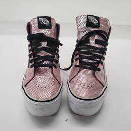 Vans Unisex Sk8-Hi Metallic Pink Platform Shoes Size 5 M | 6.5 W alternative image