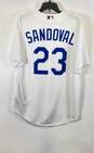 Nike Mens White Los Angeles Dodger Sandoval #23 Baseball MLB Jersey Size M image number 2