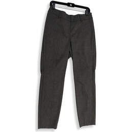 Womens Gray Flat Front Stretch Pockets Regular Fit Dress Pants Size 12R