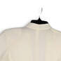 Womens White Long Sleeve Regular Fit Open Front Cropped Blazer Size 4 image number 4