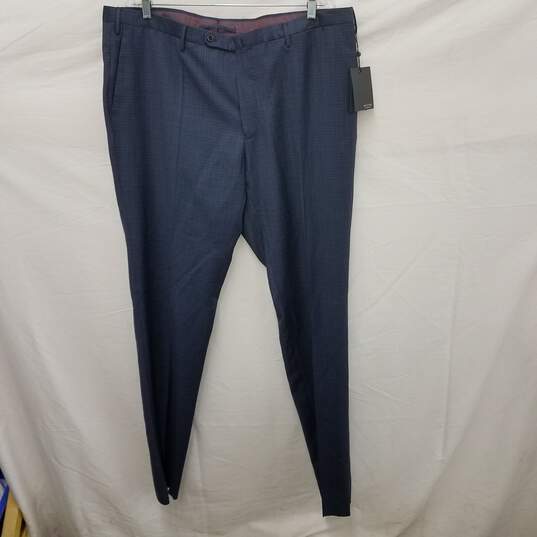 NWT INCOTEX Bright Blue Pattern Men's Dressed Pants Size 42 image number 1