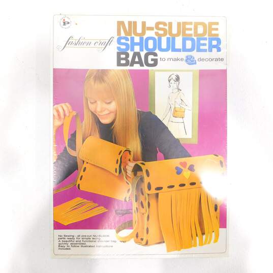 Sealed Fashion Craft Nu-Suede Shoulder Bag To Make & Decorate image number 1