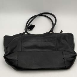 Coach Womens Black Leather Double Handle Zipper Pocket Shoulder Handbag alternative image