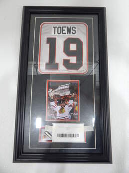 Jonathan Toews Piece Of Game-Used Net From The 2009-2010 Stanley Cup Final Framed