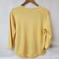 Christopher & Banks Cotton Blend Yellow Pullover Sweater Women's M image number 2