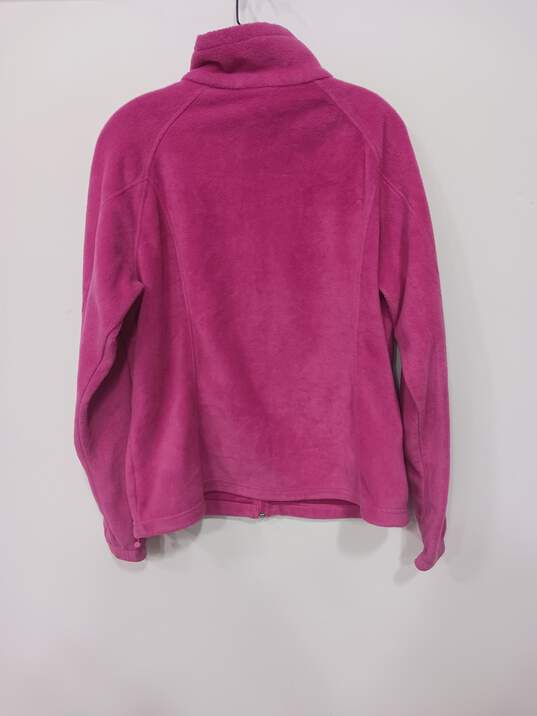 Columbia Full Zip Fleece Pink Jacket Size XL image number 2