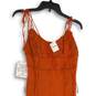 NWT Free People Womens Athena Orange Ruched Back Zip Sheath Dress Size 4 image number 3