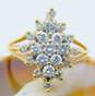 14K Yellow Gold 1.15 CTTW Diamond Cluster Ring 5.3g image number 1