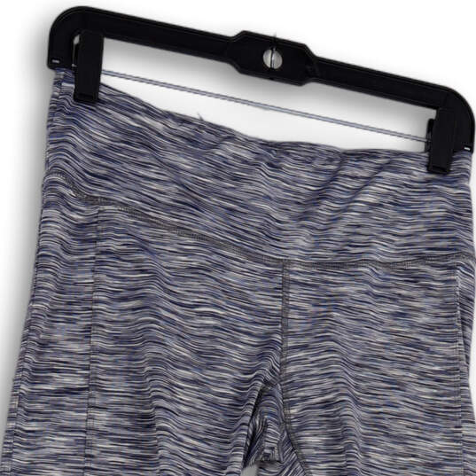 Womens Gray Space Dye Elastic Waist Pull-On Yoga Capri Leggings Size Medium image number 4