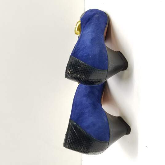 Mr. Jay Women's Blue Leather Heels Size 6.5 image number 4