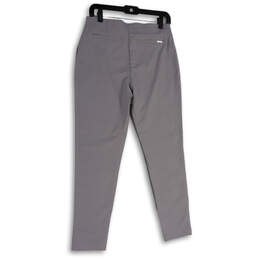 NWT Womens Gray Flat Front Pockets Pull-On Skinny Leg Dress Pants Size 10 alternative image