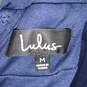 NWT Womens Blue Sleeveless V-Neck Side Slit Back Zip Maxi Dress Size M image number 3