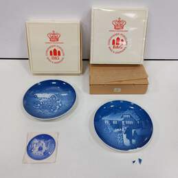 Pair of Bing & Grondahl Decorative Plates In Box
