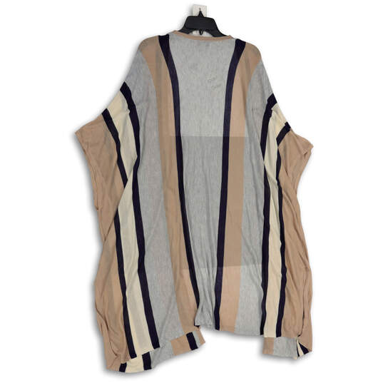 NWT Womens Multicolor Striped Tight-Knit Open Front Cardigan Sweater Size L image number 2