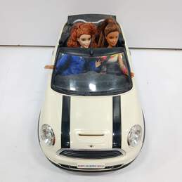 2012 Mattel - Ken's 'My Cool Mini!' White Convertible Mini Cooper w/ 2 Dolls