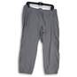 Womens Gray Flat Front Zipper Pocket Tapered Leg Pull-On Capri Pants Size 12 image number 1