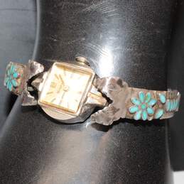 Vintage Bulova 17 Jewel Watch W/ Sterling Silver Watch Tips - 19.59g