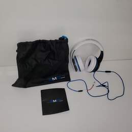 Untested SMS Audio Wired Over-the-Ear Headphones STREET by 50 Cent W/USB-C Adapter White P/R