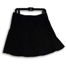Womens Black Flat Front Stretch Side Zip Short Athletic Skort Size 6