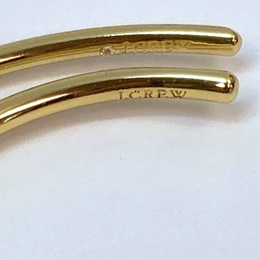 Set Of 2 Designer J. Crew Gold-Tone Semi Circle Hoop Earrings image number 4