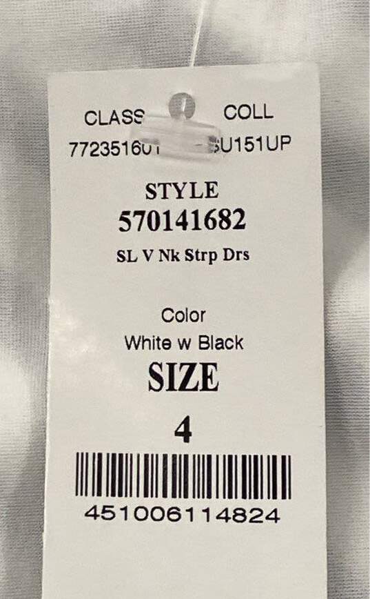 White House Black Market Black Women's White Stripe Dress- Sz 4 NWT image number 5