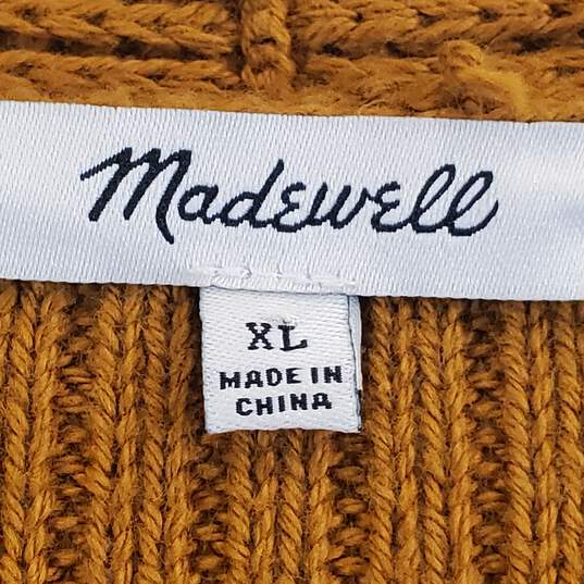 Madewell Women Rust Knit Cardigan XL image number 3